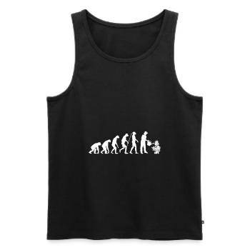 Evolution Gärtner Garten Blumen Pflanzen Gießkanne - Männer Premium Bio Tank Top - Schwarz - Vorne - AI Model Male 178 light (178cm)