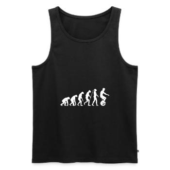 Einrad Evolution Fahrrad Einradfahren Einradfahrer - Männer Premium Bio Tank Top - Schwarz - Vorne - AI Model Male 178 light (178cm)