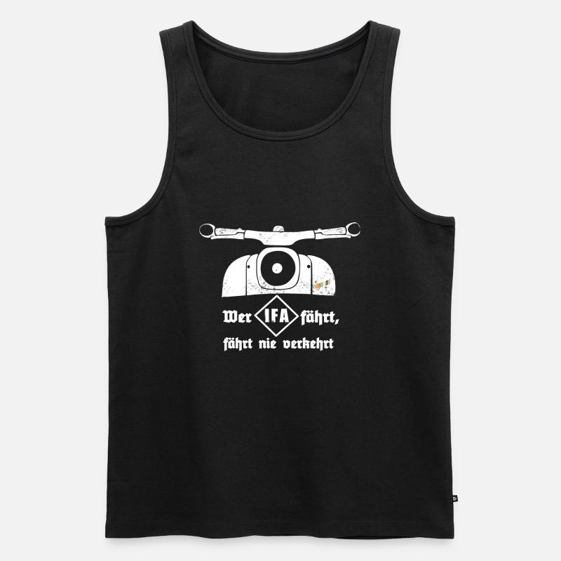 Ostkult - Schwalbe - IFA Simson DDR - Männer Premium Bio Tank Top - Schwarz