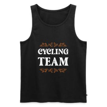 Cycling Crew - Männer Premium Bio Tank Top - Schwarz - Vorne - AI Model Male 178 light (178cm)