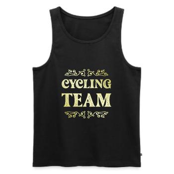 Cycling Team - Men's Premium Organic Tank Top - black - Front - Michal (187cm)