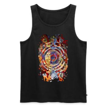 YOU SELECTING / Abstract Art - Men's Premium Organic Tank Top - black - Front - AI Model Male 178 light (178cm)