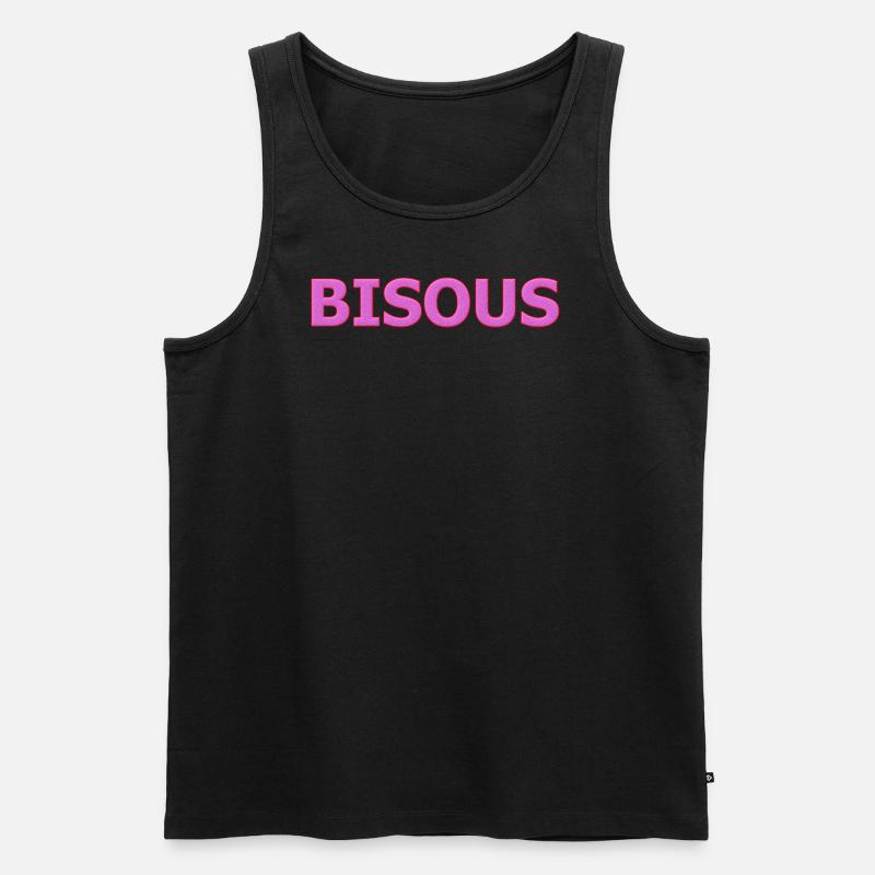 Küsse - Männer Premium Bio Tank Top - Schwarz