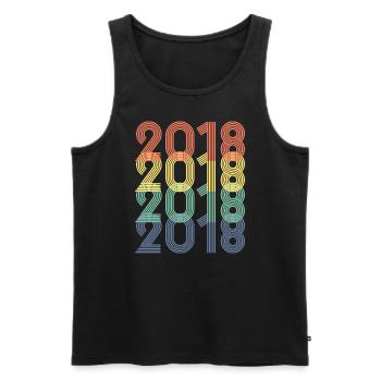 Cool Retro 2018, 5 Years Old, 5th Birthday Kids - Men's Premium Organic Tank Top - black - Front - Michal (187cm)