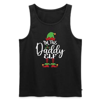 Papa Elf Niedliches lustiges passendes Weihnachtskostüm - Männer Premium Bio Tank Top - Schwarz - Vorne - Michal (187cm)