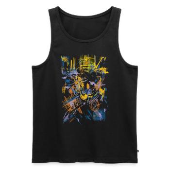 Muster abstrakt - Männer Premium Bio Tank Top - Schwarz - Vorne - AI Model Male 178 light (178cm)