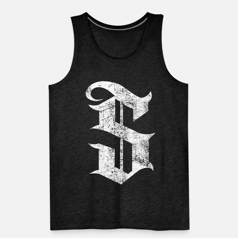 Tshirt alphabet initial S Débardeur bio Premium Homme