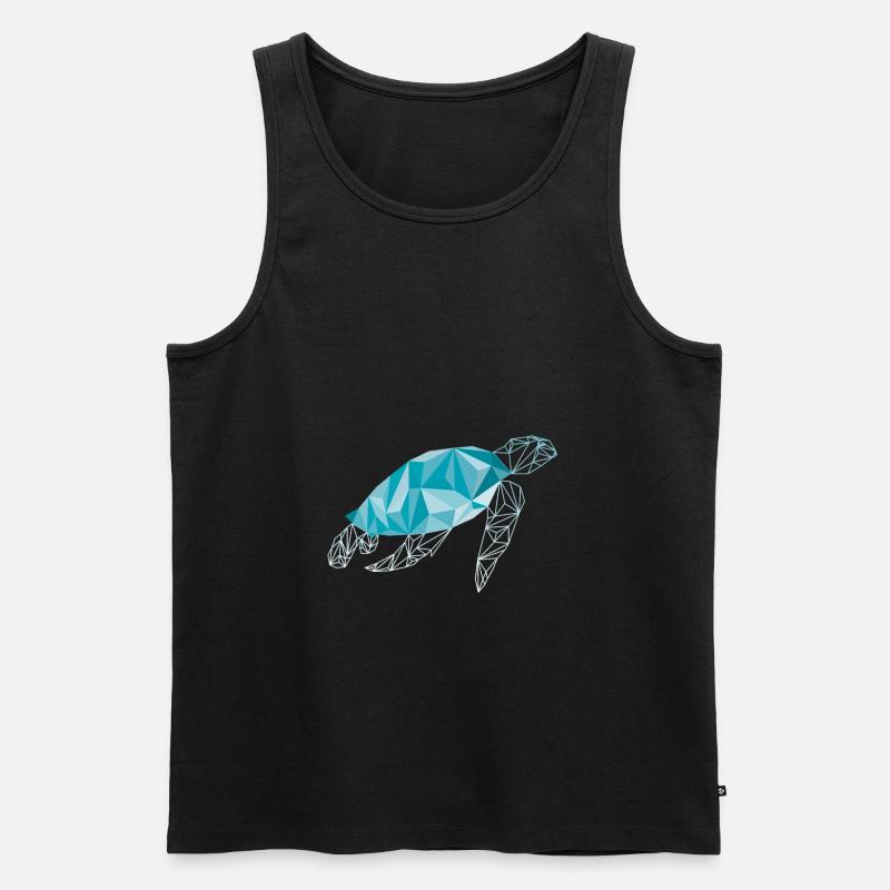 Schildkröte polygon - Männer Premium Bio Tank Top - Schwarz