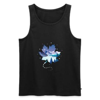 Canada - Men's Premium Organic Tank Top - black - Front - AI Model Male 178 light (178cm)