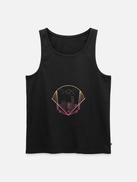 skyline - Men's Premium Organic Tank Top - black