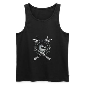 Deer hunter - Men's Premium Organic Tank Top - black - Front - AI Model Male 178 light (178cm)