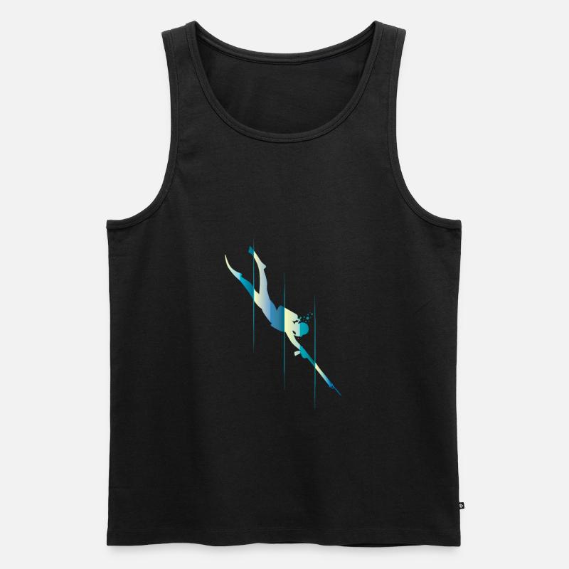 Speerfischen - Männer Premium Bio Tank Top - Schwarz