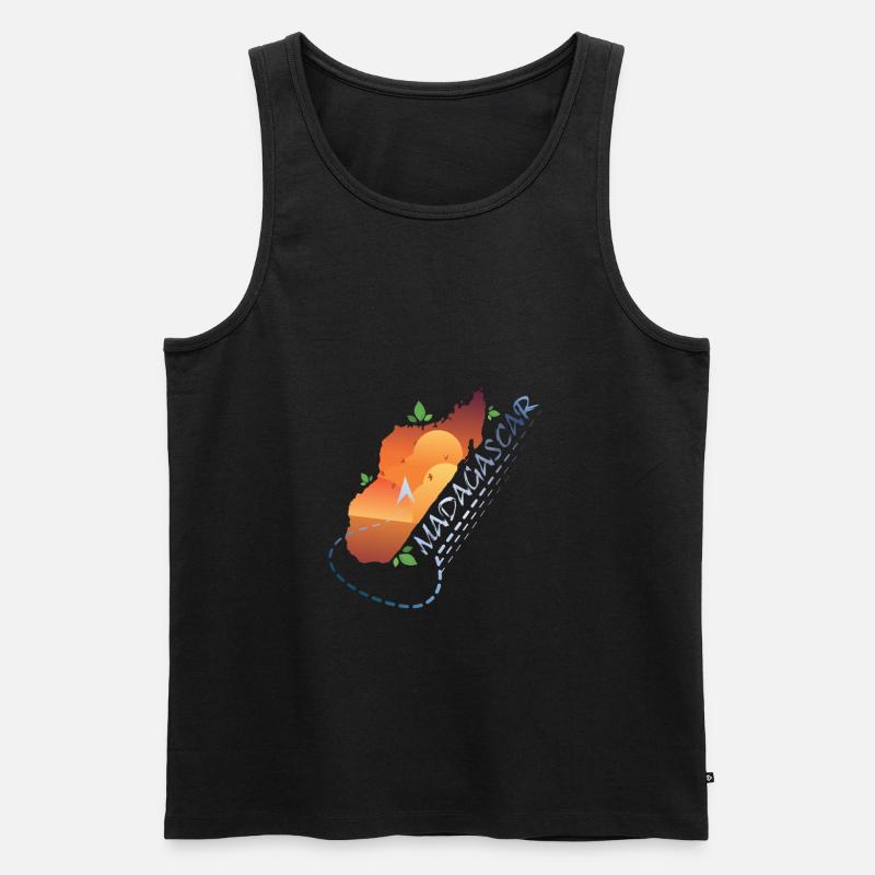 Madagaskar - Männer Premium Bio Tank Top - Schwarz