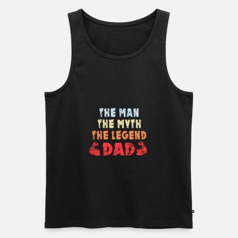 Papa helden design - Männer Premium Bio Tank Top - Schwarz
