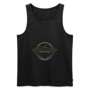 Ufo motiv - Männer Premium Bio Tank Top - Schwarz - Vorne - AI Model Male 178 light (178cm)