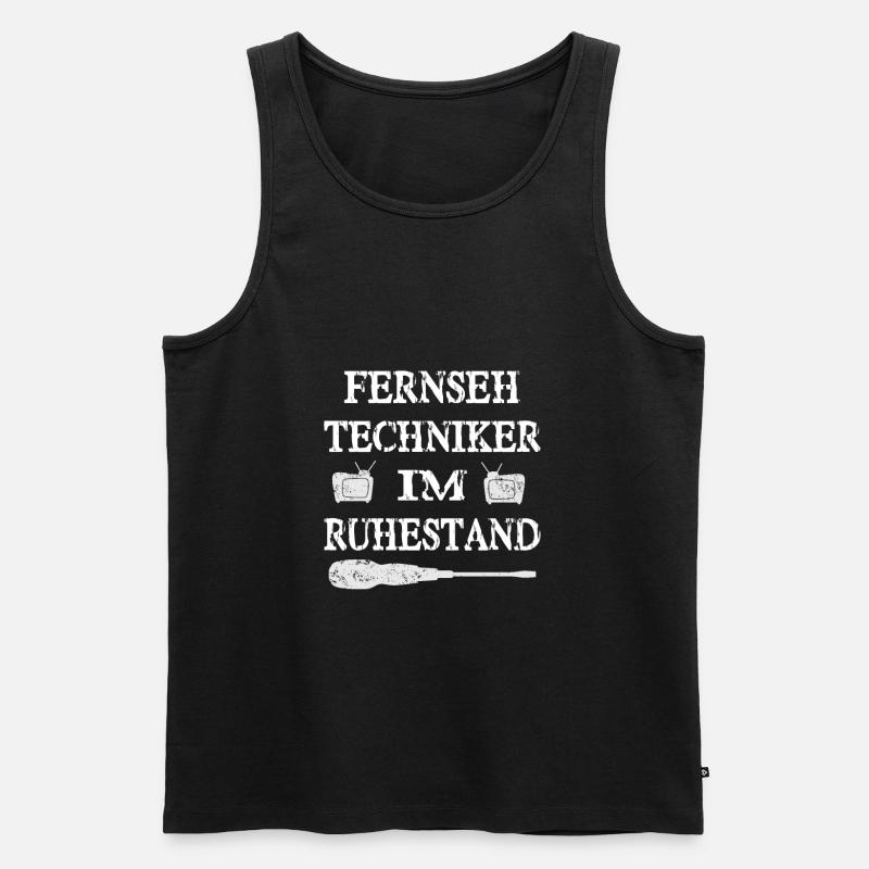 Fernsehtechniker - Männer Premium Bio Tank Top - Schwarz