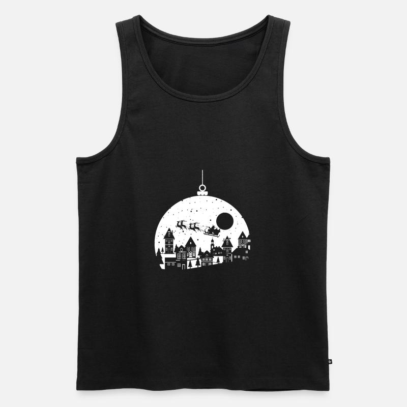 Christbaumkugel - Männer Premium Bio Tank Top - Schwarz