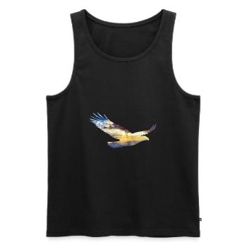 Adler Berge - Männer Premium Bio Tank Top - Schwarz - Vorne - Michal (187cm)