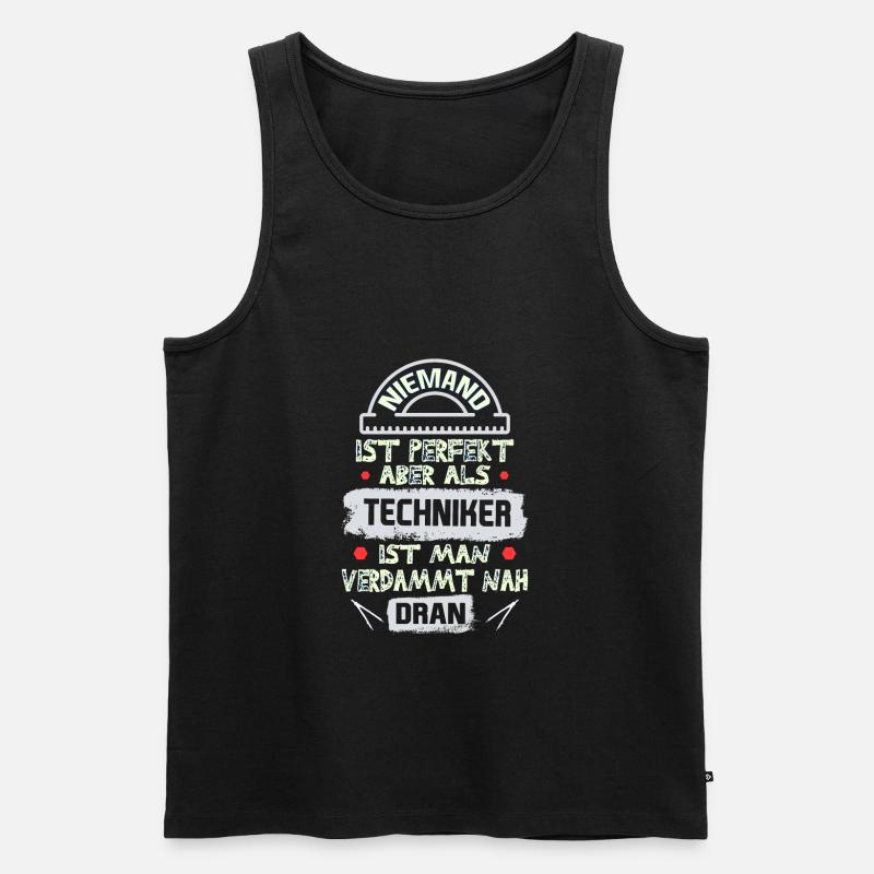 Techniker spruch - Männer Premium Bio Tank Top - Schwarz