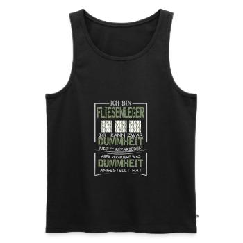 Fliesenleger - Männer Premium Bio Tank Top - Schwarz - Vorne - Michal (187cm)