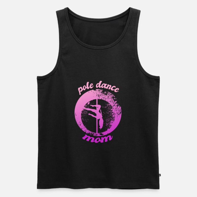 Pole dance mom - Männer Premium Bio Tank Top - Schwarz