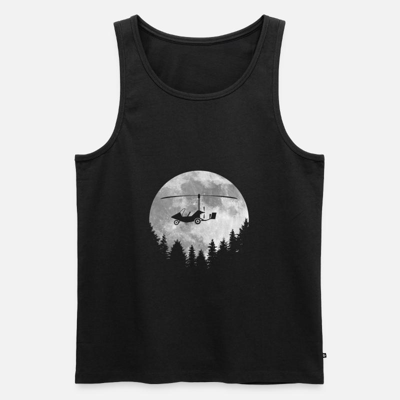 Tragschrauber - Männer Premium Bio Tank Top - Schwarz