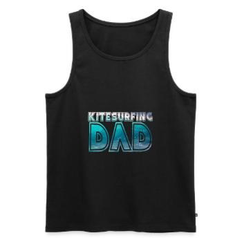 Kitesurfing dad - Men's Premium Organic Tank Top - black - Front - AI Model Male 178 light (178cm)