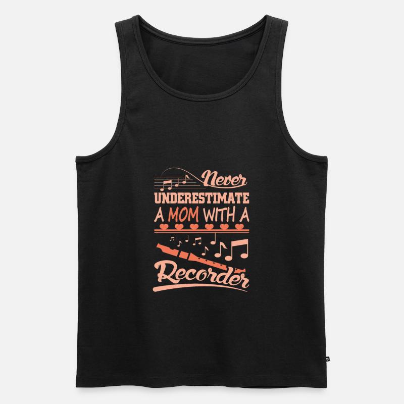 Blockflöte Mutter - Männer Premium Bio Tank Top - Schwarz