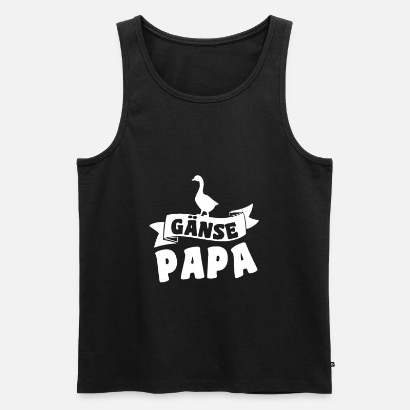 Gänse Vater - Männer Premium Bio Tank Top - Schwarz
