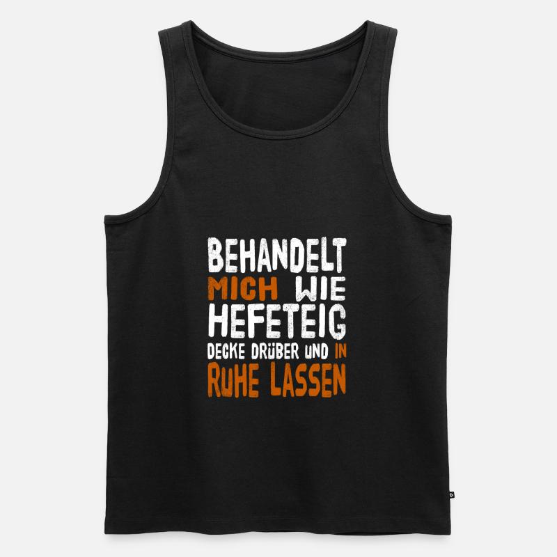Hefeteig - Männer Premium Bio Tank Top - Schwarz