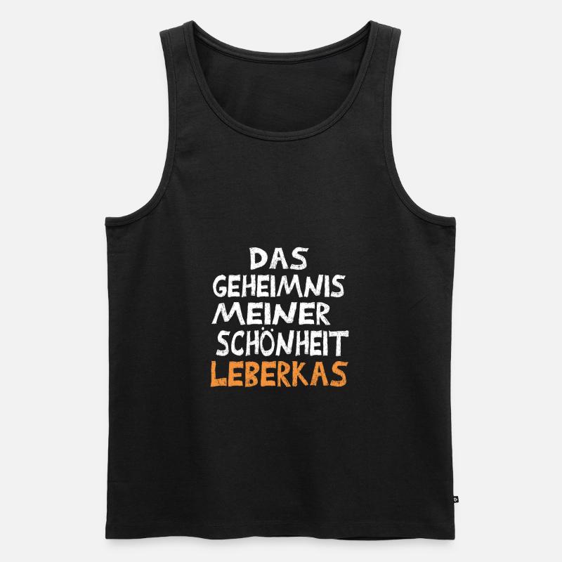 Leberkas - Männer Premium Bio Tank Top - Schwarz