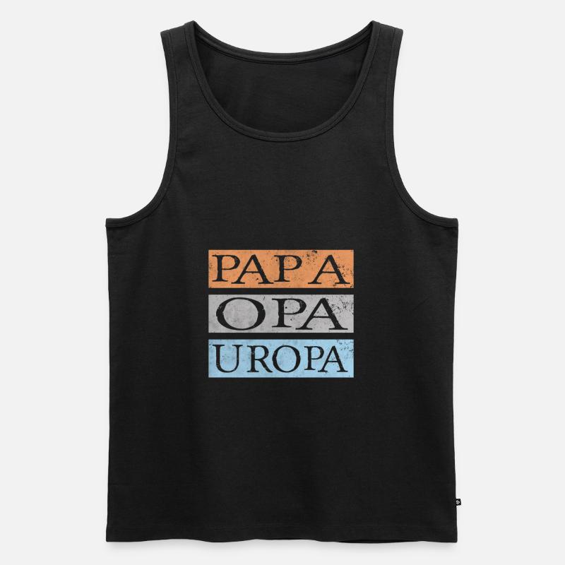 Uropa Retro - Männer Premium Bio Tank Top - Schwarz