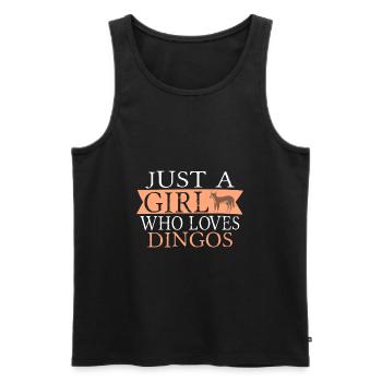 Girl Dingo, Dingo - Männer Premium Bio Tank Top - Schwarz - Vorne - AI Model Male 178 light (178cm)