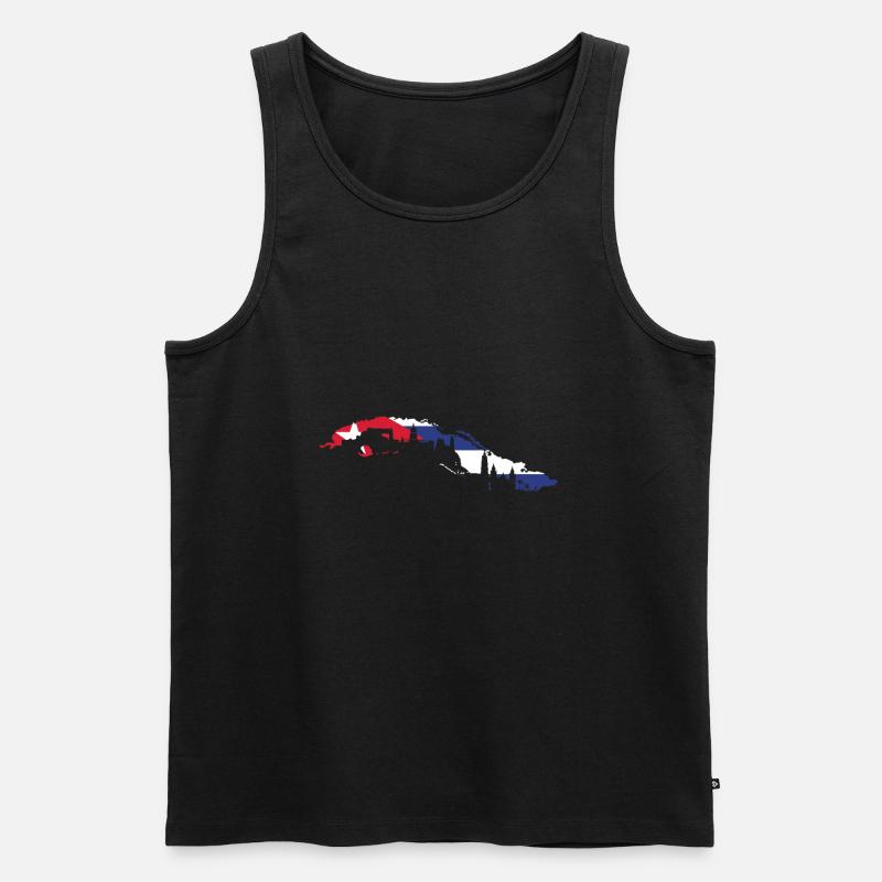 Cuba Flagge - Männer Premium Bio Tank Top - Schwarz