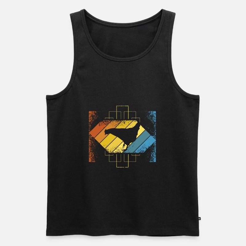Hühner Huhn - Männer Premium Bio Tank Top - Schwarz