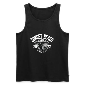 Surf around the world Sunset beach Hawaii - Débardeur bio Premium Homme - noir - Devant - Michal (187cm)
