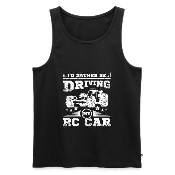 I'd rather be driving my rc car - Männer Premium Bio Tank Top - Schwarz - Vorne - Michal (187cm)