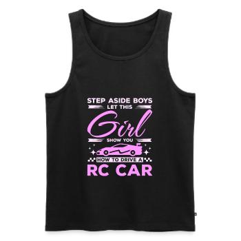 Laissez cette fille vous montrer comment conduire une voiture rc - Débardeur bio Premium Homme - noir - Devant - Michal (187cm)
