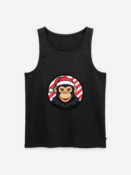 Monkey Christmas X-Mas - Men's Premium Organic Tank Top - black