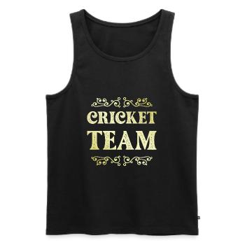 Cricket Team - Männer Premium Bio Tank Top - Schwarz - Vorne - Michal (187cm)