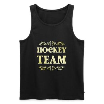 Équipe de hockey - Débardeur bio Premium Homme - noir - Devant - AI Model Male 178 light (178cm)