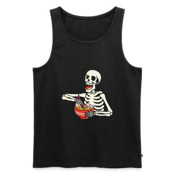 Halloween Skeleton Ramen - Men's Premium Organic Tank Top - black - Front - Michal (187cm)