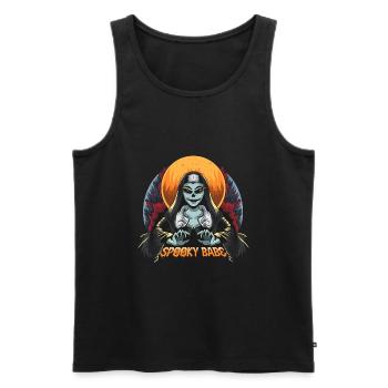 Halloween Pumpkin Horror - Men's Premium Organic Tank Top - black - Front - Michal (187cm)