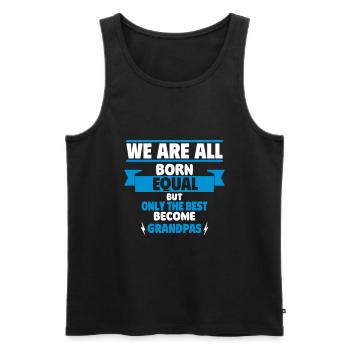Only the best become grandpa - Men's Premium Organic Tank Top - black - Front - Michal (187cm)