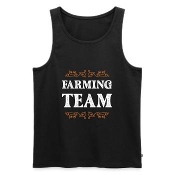 Farming Crew - Männer Premium Bio Tank Top - Schwarz - Vorne - AI Model Male 178 light (178cm)