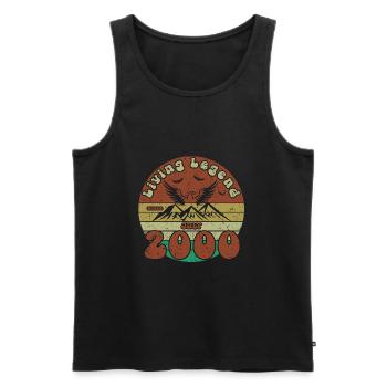 25th Birthday Living Legend since VIN 07/2000 - Men's Premium Organic Tank Top - black - Front - Michal (187cm)