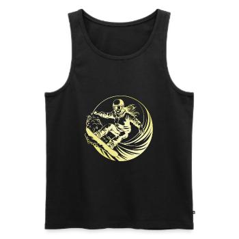 Snowboarding Woman - Men's Premium Organic Tank Top - black - Front - Michal (187cm)
