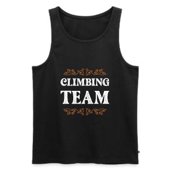 Climbing Crew - Men's Premium Organic Tank Top - black - Front - Michal (187cm)