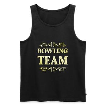 Bowling Team - Männer Premium Bio Tank Top - Schwarz - Vorne - AI Model Male 178 light (178cm)