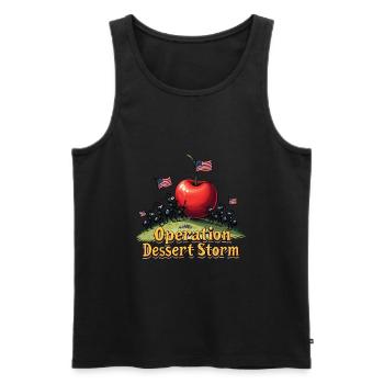 Operation Dessert Storm - Männer Premium Bio Tank Top - Schwarz - Vorne - AI Model Male 178 light (178cm)